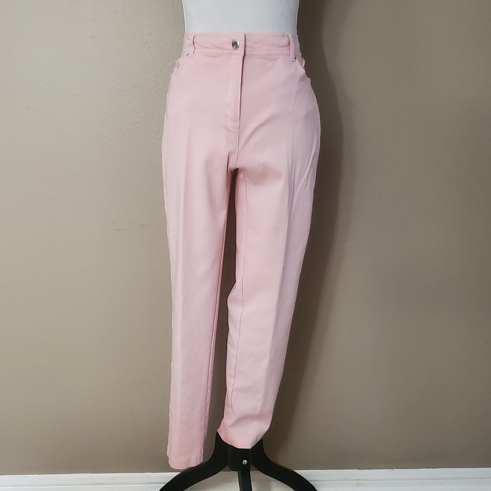 Charlie Paige Pink Soft Denim Pants Stretchy see measurements for size